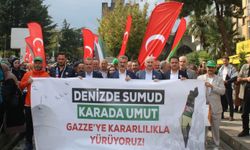 Trabzon'da Filistin'e ve Küresel Sumud Filosu'na destek yürüyüşü