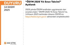 ÖSYM sınav takvimi açıklandı
