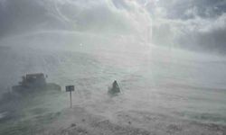 Trabzon'un yükseklerinde kar fırtınası etkili oluyor