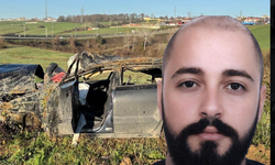 Kontrolden çıkan otomobil tarlaya uçtu