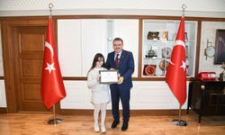 Trabzon'un gururu Lina'dan Başkan Genç'e ziyaret