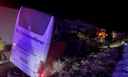 Kahramanmaraş'tan Trabzon istikametine seyir eden otobüs kaza yaptı