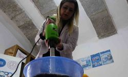 Yumurta kolilerinden el yapımı kağıt üretiyorlar