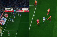 Trendyol Süper Lig: Trabzonspor: 1 - Galatasaray: 0 (İlk yarı)