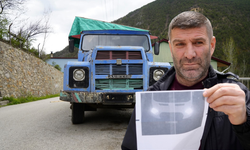 Evinin önünde odunluk olarak kullandığı kamyonu İstanbul'da ceza yedi