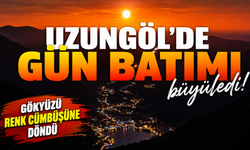 Uzungöl'de kartpostallık akşam! Manzara izleyenleri mest etti