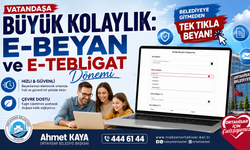 Zamandan tasarruf,işlemde kolaylık: E-Beyan Sistemi açıldı