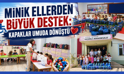 Minik ellerden büyük destek: Kapaklar engelleri aşıyor