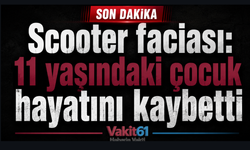 11 yaşındaki çocuk scooter üzerinde ölüme gitti