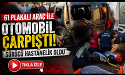 Eynesil'de kavşakta korkutan kaza! 61 plakalı araç kazaya karıştı