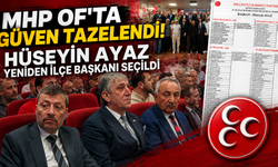 MHP Of ilçe kongresinde güç birliği! Hüseyin Ayaz yeniden Başkan