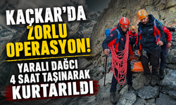Rize'de zorlu kurtarma! Yaralı dağcı Erzurum'a sevk edildi