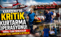 Sahil güvenlikten zamanla yarış! Yaralı denizciler helikopterle kurtarıldı