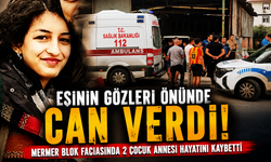Kahreden iş kazası! Başını mermer bloğa çarpan kadın kurtarılamadı