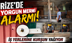 Facia kıl payı atlatıldı! Yorgun mermi çalışanın elindeki keresteye saplandı