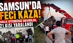 Direksiyon hakimiyetini kaybetti, otobüs devrildi! 21 yaralı