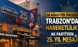 AK Parti Trabzon'da 25.yıl coşkusu başladı!Dev afiş il binasına asıldı