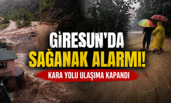 Şiddetli yağış sonrası Giresun’da yollar kapandı!