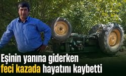 Kontrolden çıkan traktör devrildi: Sürücü kurtarılamadı