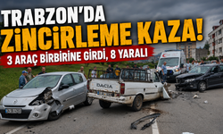 Trabzon’da korkutan zincirleme kaza!