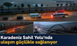 Sahil yolunda zor anlar: Trafik aksadı