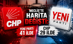 TBMM’de dikkat çeken tablo:YENİ Parti 41,CHP 29 ilde