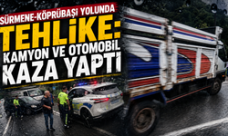 Sürmene-Köprübaşı yolunda kaygan zemin alarmı