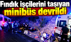 Fındık işçilerinin dönüş yolunda kaza