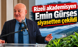 Rizeli Prof.Dr.Emin Gürses siyasete veda etti