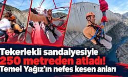 Deriner Barajı’nda yürekleri ağza getiren atlayış