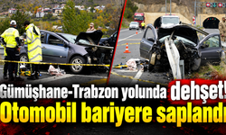 “Bariyere saplanan otomobilde can pazarı!