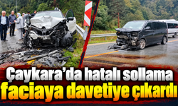 Karşı şeride geçti, tur minibüsüyle çarpıştı