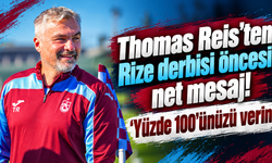 “Trabzonspor'da Thomas Reis'ten Rizespor maçı öncesi mesaj!”