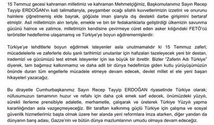 Bakan Işıkhan: "15 Temmuz zaferi gücümüzü test etmek isteyenler için büyük bir ibrettir"
