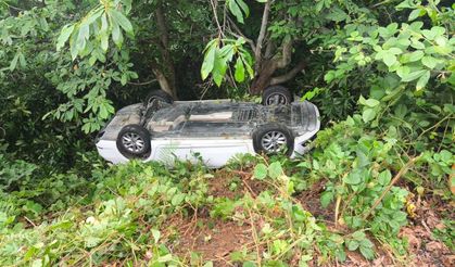 Giresun’da otomobil şarampole devrildi: 6 yaralı