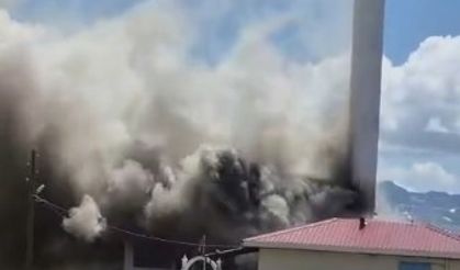 Trabzon’da camide yangın