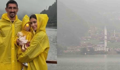 Trabzonspor’un yıldız oyuncusu Savic, Uzungöl’ü ziyaret etti