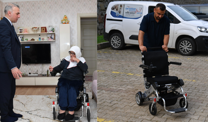 Ortahisar Belediyesi'nden engelli bireylere akülü sandalye ve yatak desteği