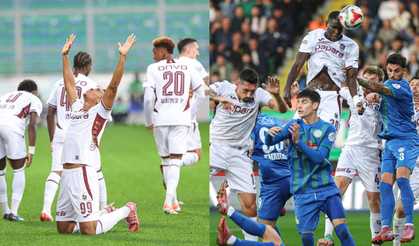 Trendyol Süper Lig: Çaykur Rizespor: 1 - Trabzonspor: 2 (İlk yarı)