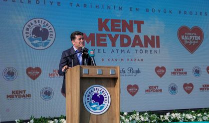 Başkan Kaya,Yomra Kent Meydanı temel atma töreninde konuştu