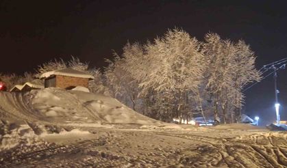 Rize'de beklenen kar yağışı başladı