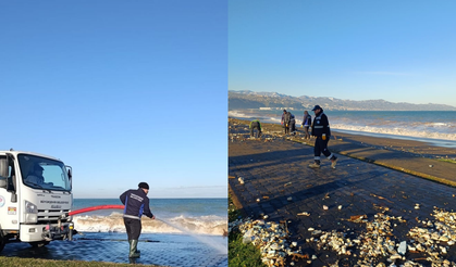 Ayasofya sahiline hızlı müdahale