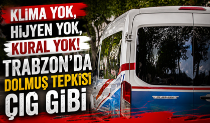 Ayakta yolcu,açık kapı,çalışmayan klima! Trabzon'da tepki yağıyor