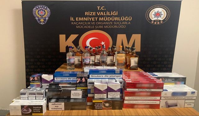 Rize’de kaçakçılık operasyonu