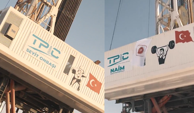 ’Seyit Onbaşı’ ve ’Naim Süleymanoğlu’ petrol sondaj kuleleri iş başında