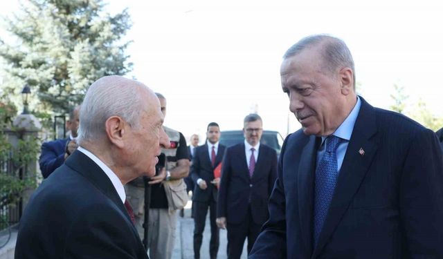 Cumhurbaşkanı Erdoğan, MHP Lideri Bahçeli ile bir araya geldi
