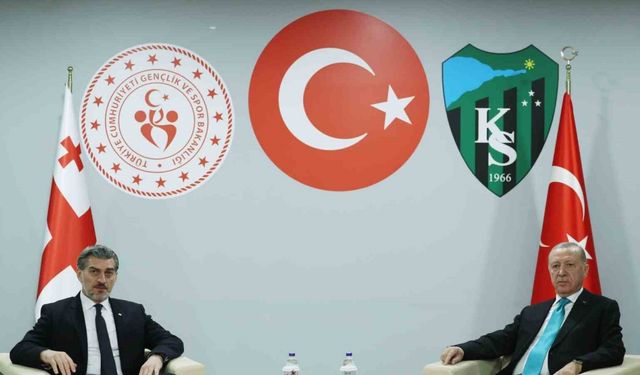 Cumhurbaşkanı Erdoğan, Gürcistan Cumhurbaşkanı Kavelaşvili ile bir araya geldi