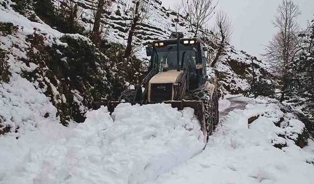 Rize'de 17 köy yolu kar nedeniyle ulaşıma kapandı