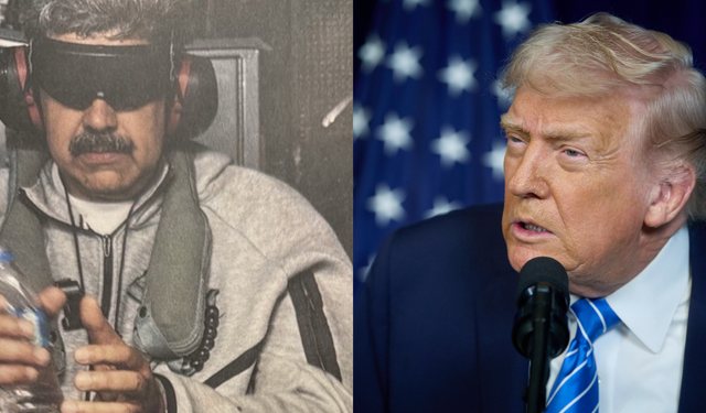 Trump, Maduro'nun ABD savaş gemisindeki fotoğrafını paylaştı