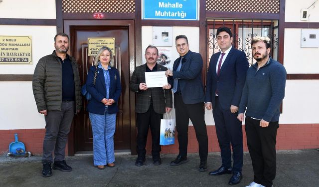 Ortahisar dönüşümde farkındalık oluşturan muhtarlara teşekkür belgesi verildi